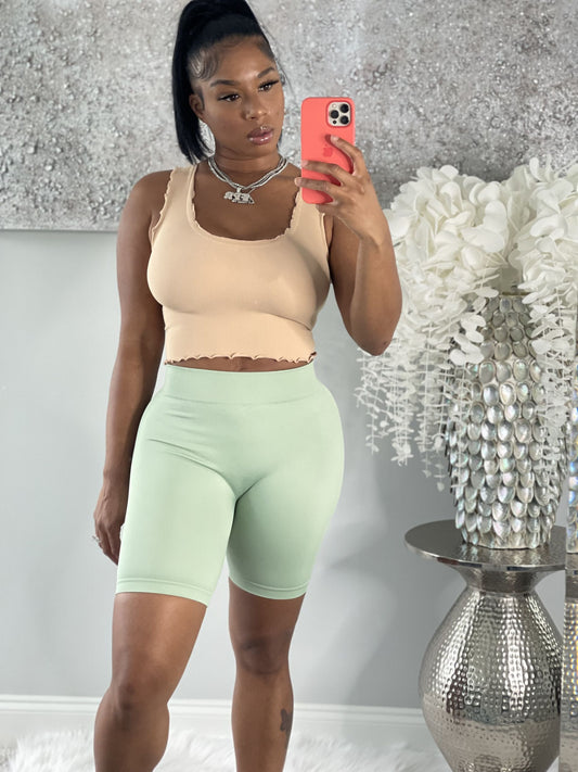 Sage Biker Shorts